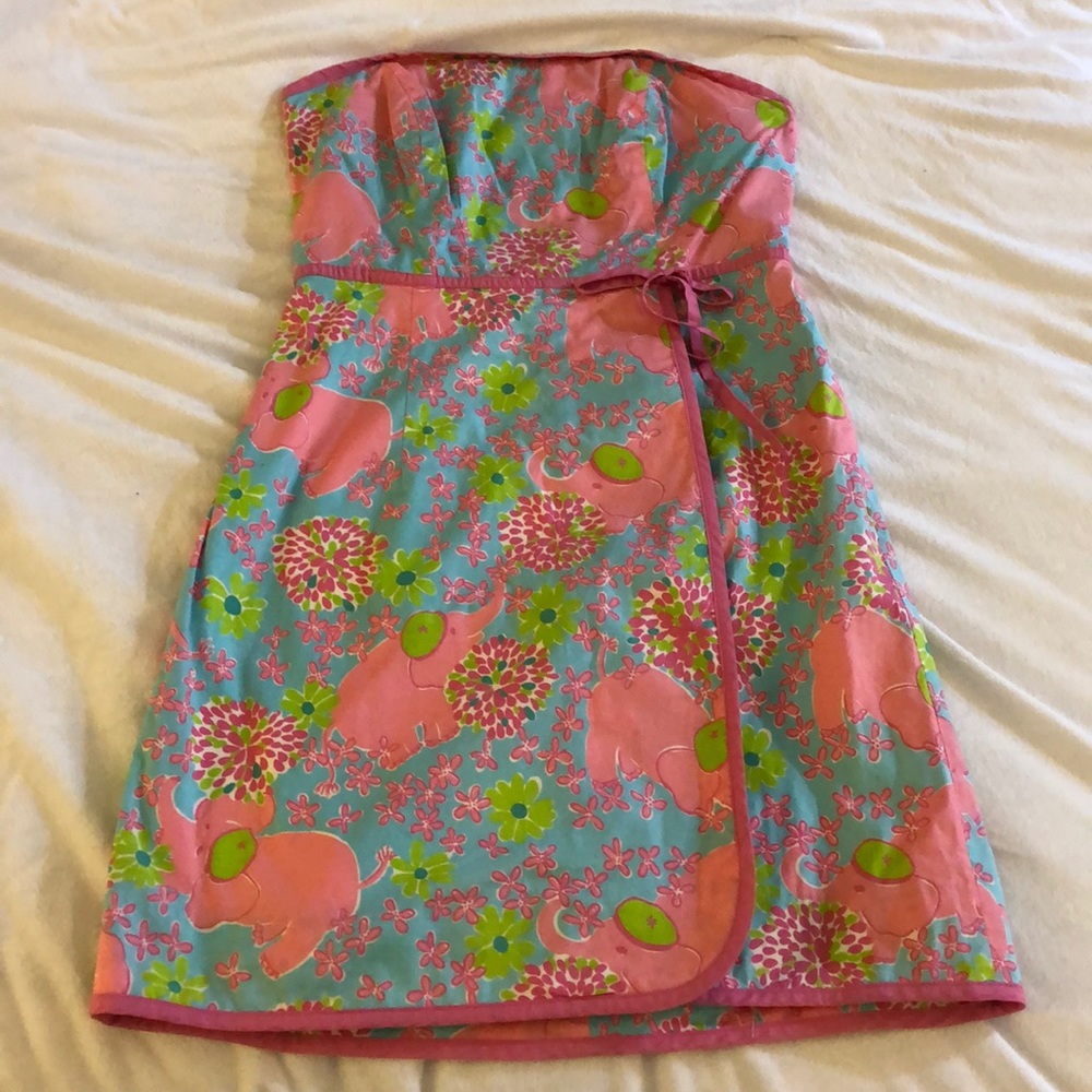 Vintage Lilly Pulitzer strapless dress sz 6